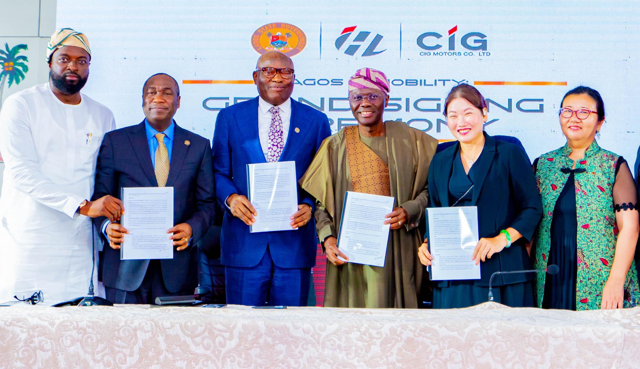 LAGOS, CIG MOTORS SIGN JOINT VENTURE DEAL TO ROLL OUT 5,000 NEW SMART TAXIS